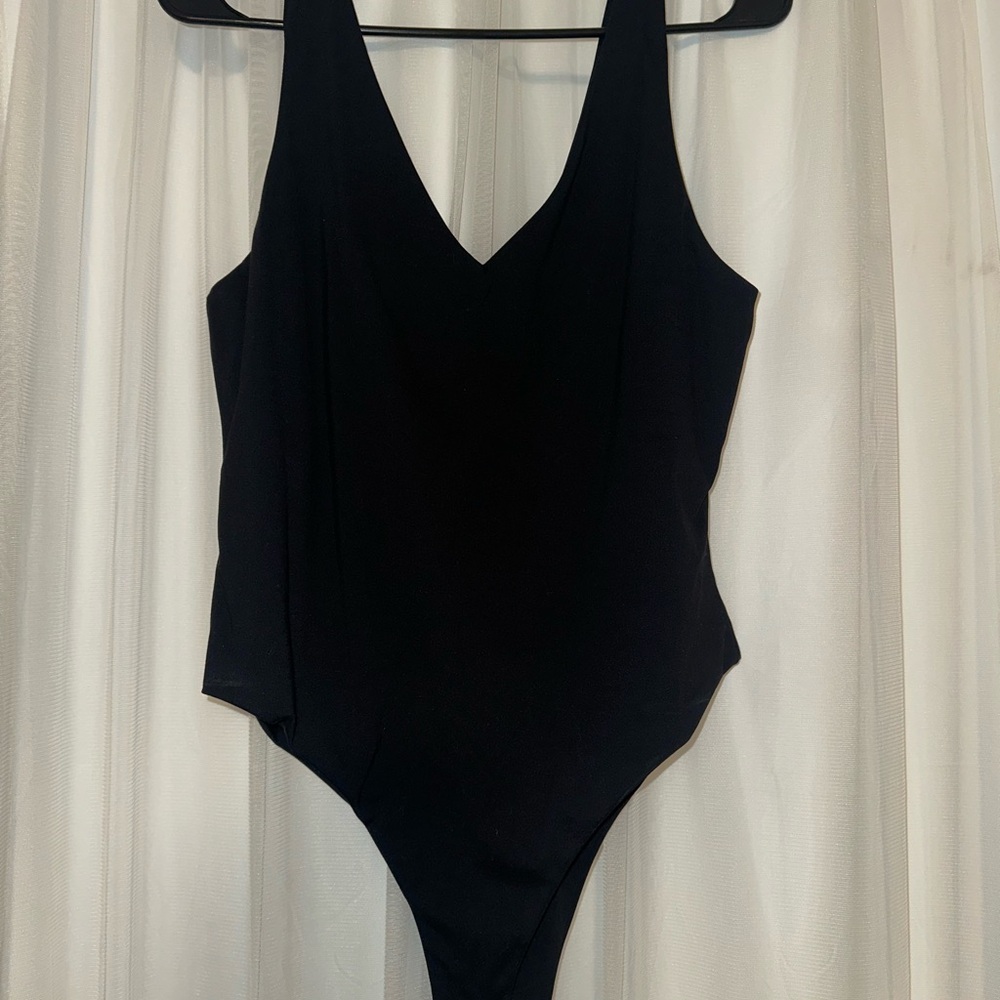Forever 21 Black V-Neck Bodysuit